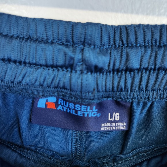 Russell Athletic Pants Mens Large Blue White Track‎ Joggers Polyester Athletic - Picture 6 of 10